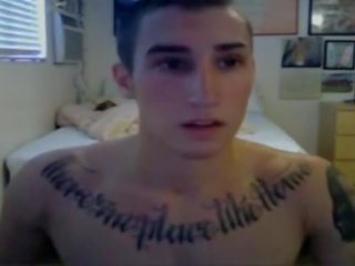 Pleasant tattooed hunk- part2 on gayboyscam.com